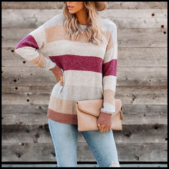 boutique Sweaters - Speckled Stripes